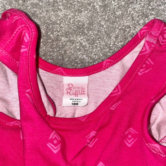 18m NWT Ricrac & Ruffles Baby Girls Fuchsia Pink Knit One Piece Bubble Romper - Picture 5 of 5